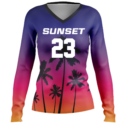 Sunset Custom Volleyball Jersey A sleek and customizable volleyball jersey for high performance play