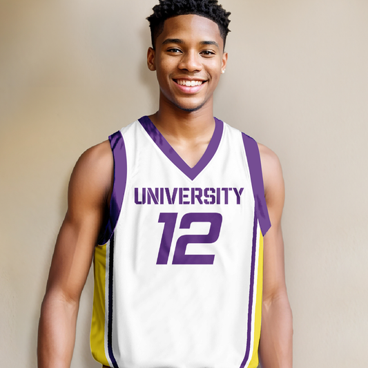 University Boys Custom Basketball Jerseys A high quality and customizable basketball jersey for players