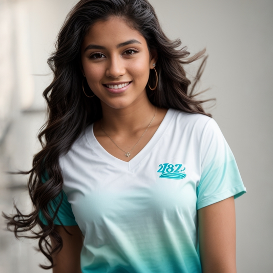 Custom Girls/Womens Performance V-Neck Shirt - YS-XXXL- 100% Poly Wicking