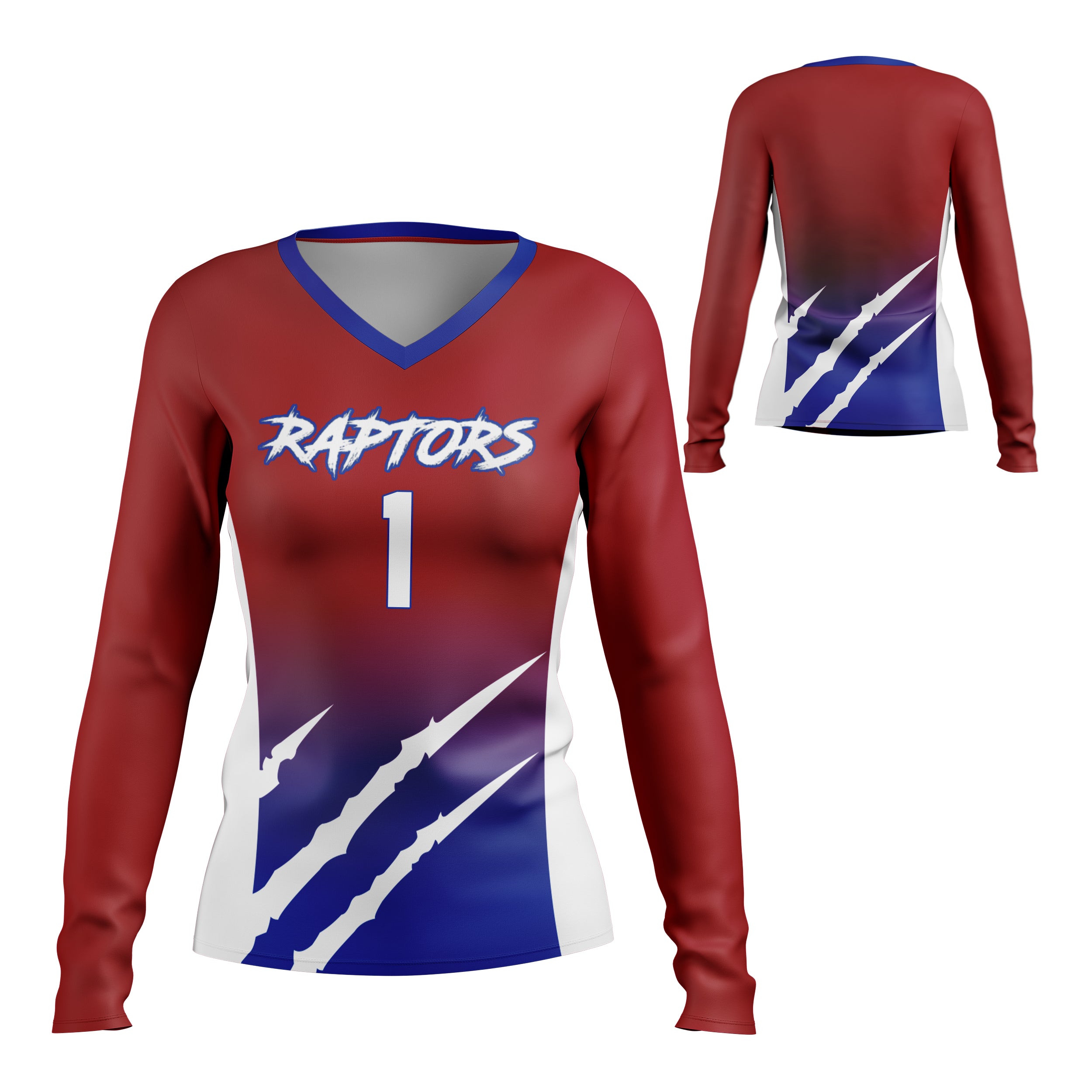 Raptors Custom Volleyball Jersey A customizable and sleek volleyball jersey built for top performance