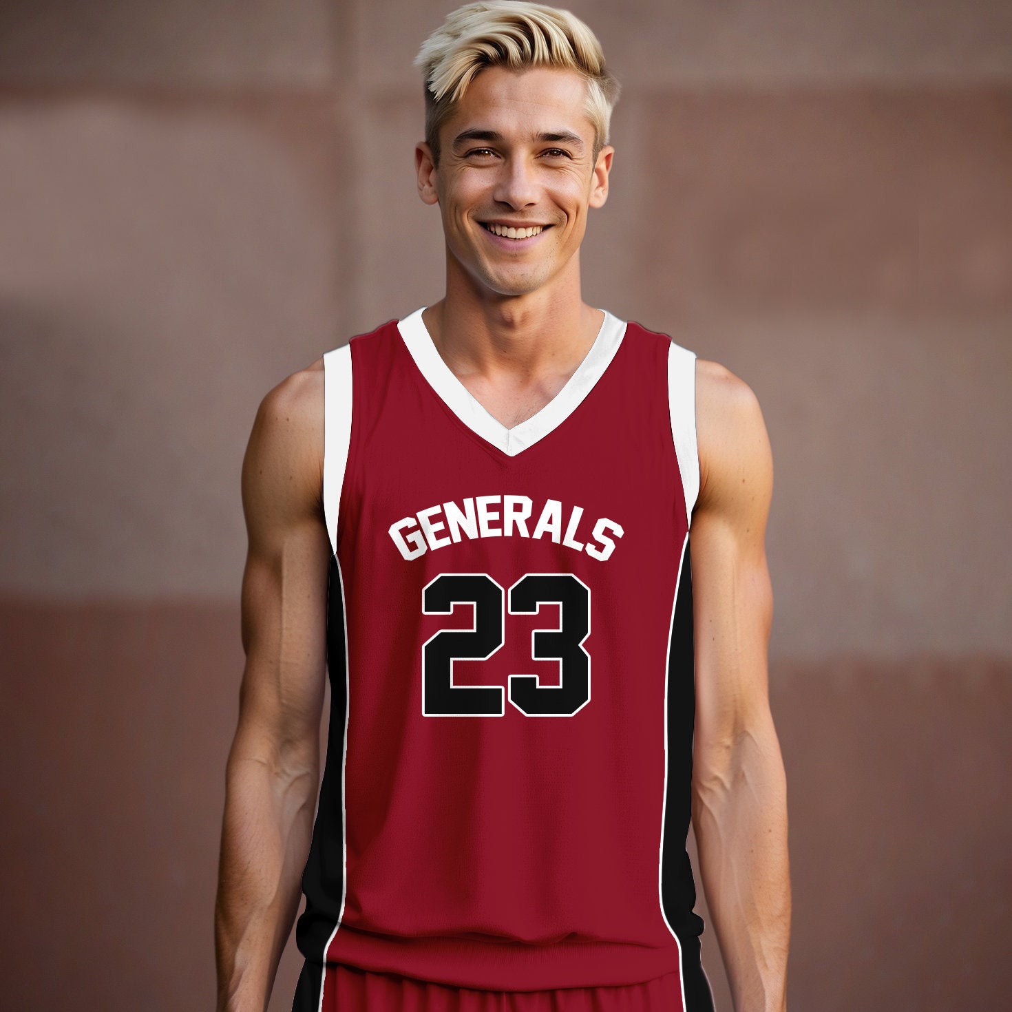 Generals Boys Custom Basketball Jersey A breathable and affordable basketball jersey with a stylish look