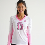 Spike Breast Cancer Custom Volleyball Jersey