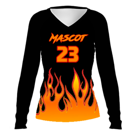 Blaze Volleyball Jersey with Black Sleeves